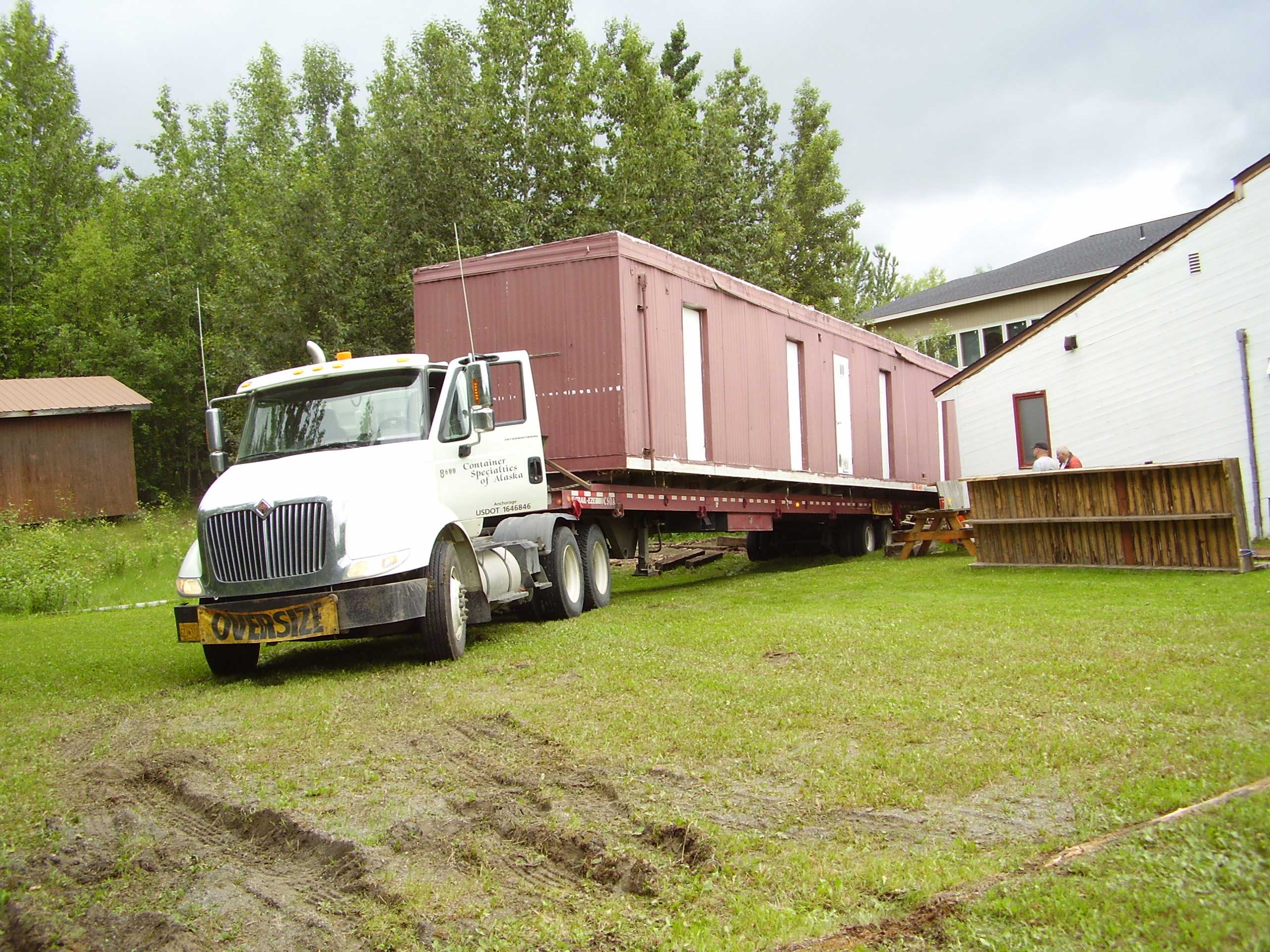We can help move and transport your modified container conversions throughout Alaska.